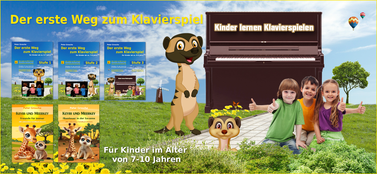 Gesamt-Überblick: Der erste Weg zum Klavierspiel - Stufe 1 bis 3
